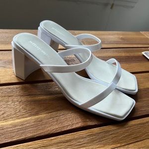 Jeffery Campbell White Sandals